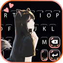 Fundo do Teclado Cute Girl Ani APK