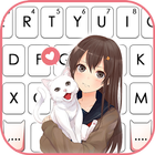 Fundo do Teclado Cute Girl Kit ícone