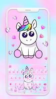 Fundo do Teclado Cute Girly Un Cartaz