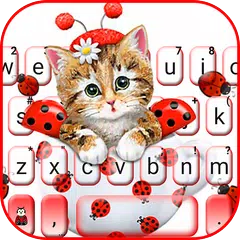 Cute Ladybird Kitten Tastatur-