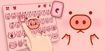 Tema Keyboard Cute Little Pigg