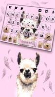 Cute Llama Keyboard Background poster