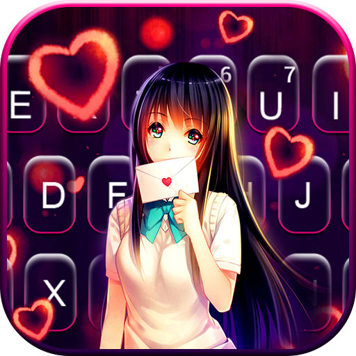 Tema Keyboard Cute Lovely Girl