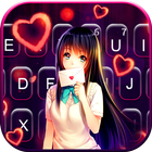 Tema Keyboard Cute Lovely Girl ícone