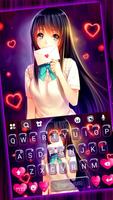 Tema Keyboard Cute Lovely Girl Cartaz