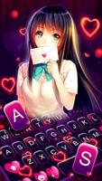 Tema Keyboard Cute Lovely Girl imagem de tela 1