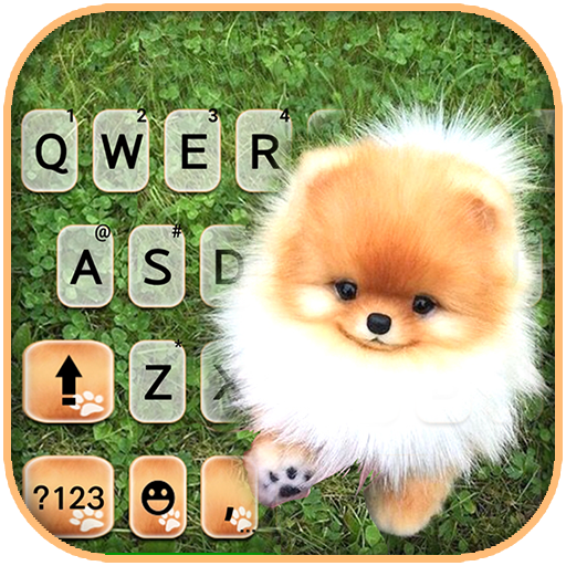 Cute Puppy Pom Tastaturhinterg