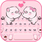 Cute Piggy Love Zeichen