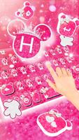 Novo tema de teclado Cute Pink Cartaz
