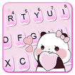 Tema Keyboard Cute Pink Panda