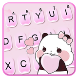 Tema Keyboard Cute Pink Panda ícone