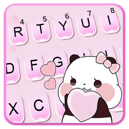 Cute Pink Panda Tastatur-Thema