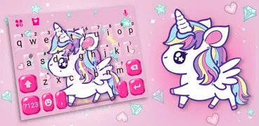 Cute Pink Unicorn Tastatur-The