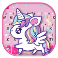 Cute Pink Unicorn Keyboard Theme