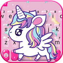 Cute Pink Unicorn のテーマキーボード APK