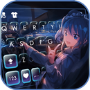 Фон клавиатуры Cute Racer Girl APK