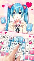 Tema Keyboard Cute School Girl screenshot 1