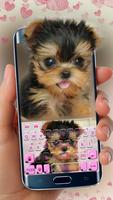 Cute Tongue Cup Puppyのテーマキーボード ポスター