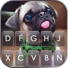 Cute Tongue Pug Keyboard Backg APK download
