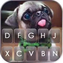 Скачать Фон клавиатуры Cute Tongue Pug APK