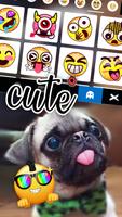 خلفية الكيبورد Cute Tongue Pug تصوير الشاشة 2