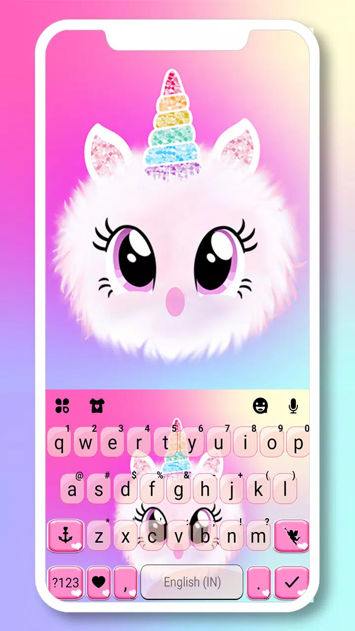 Tải xuống APK Hình nền bàn phím Cute Unicorn Fluffy cho Android