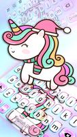 Cute Unicorn 2 Klavye Arkaplanı Ekran Görüntüsü 1