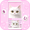 Teclado Cute White Cat APK