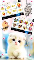 خلفية الكيبورد Cute White Kitt تصوير الشاشة 3