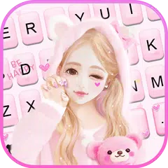 Cute Wink Girl 主題鍵盤 XAPK 下載