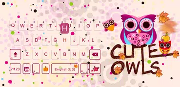 最新版、クールな Cuteowls のテーマキーボード