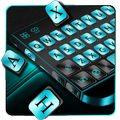 Cyan Metal Keyboard Theme