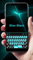 Tema Keyboard Cyan Metal poster