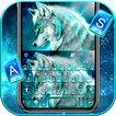 Cyan Neon Wolf Klavye Teması