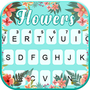 ثيم لوحة المفاتيح Cyan Flowers APK
