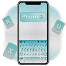 Cyan Phone X Keyboard Theme APK