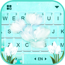 Tema Keyboard Cyan Tulips APK