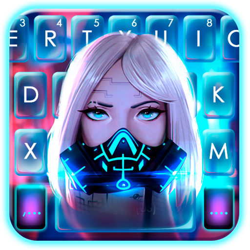 Cyber Punk Girl Tastatur-Thema