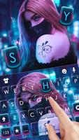Fond de clavier Cyberpunk Mask capture d'écran 1