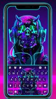 خلفية الكيبورد Cyberpunk Neon  الملصق