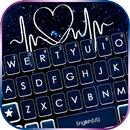 Dark Blue Heartbeat Keyboard T APK
