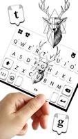 Tema Keyboard Deer Draw imagem de tela 2
