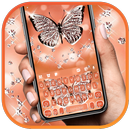 خلفية الكيبورد Diamond Butterf APK