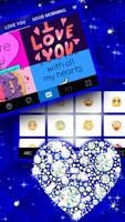 Hình nền bàn phím Diamond Hear ảnh chụp màn hình 3