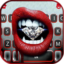 خلفية الكيبورد Diamond Lips APK