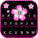 خلفية الكيبورد Diamond Pink Fl APK