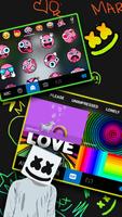 Tema Keyboard Dj Music Doodle imagem de tela 3