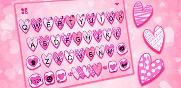 Teclado Doodle Love Pink