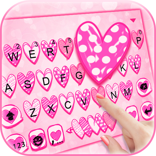 Doodle Love Pink Teclado