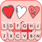 最新版、クールな Doodle Love のテーマキーボード アイコン